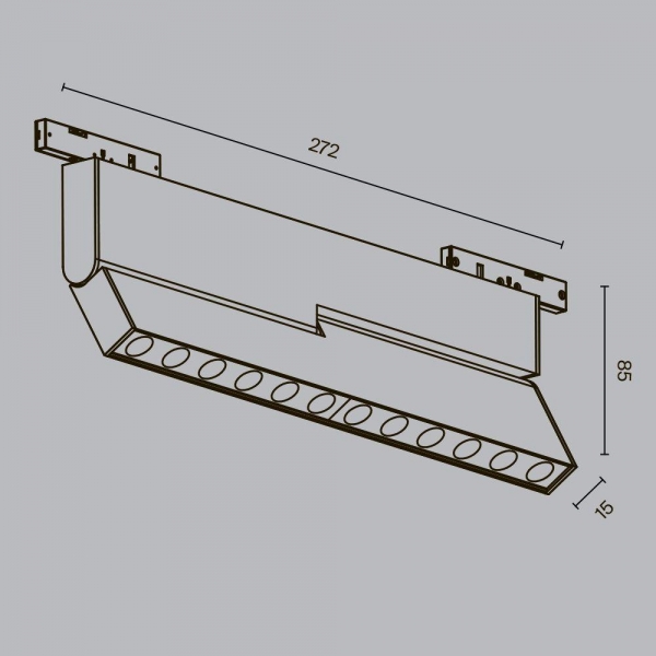 Трековый светодиодный светильник Maytoni Technical Levity Points Rot TR194-1-12W2.7K-M-B