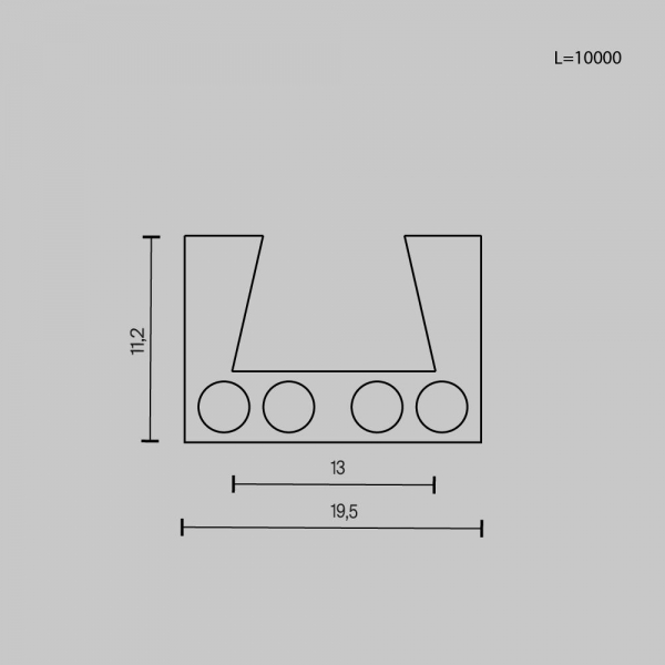 Шинопровод Maytoni Technical Busbar trunkings Elasity TRX160-1110B