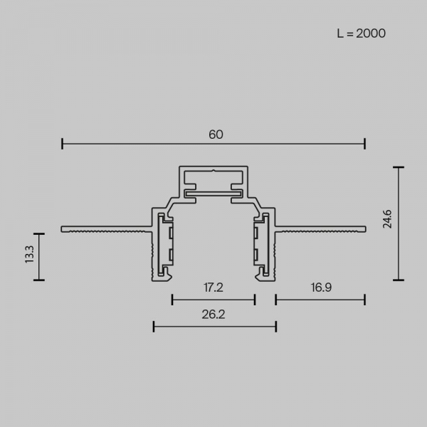 Шинопровод встраиваемый Maytoni Technical Exility Busbar TRXM034-422B