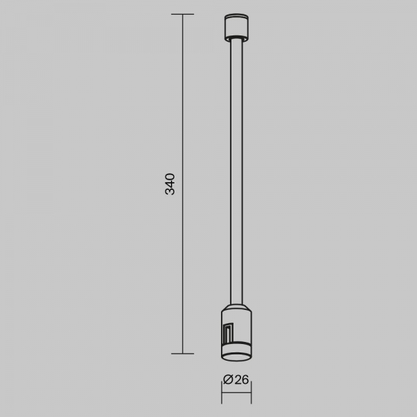 Крепление потолочное Maytoni Technical Flexity TRA200C-L350-11B