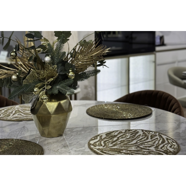 55RD3750S Ваза керамическая цвет золотой d17*19см