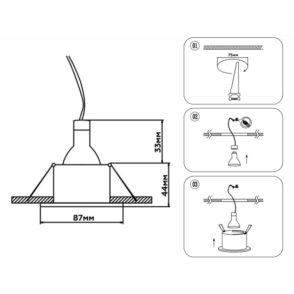 Встраиваемый светильник Ambrella Light Techno Spot Standard Tech TN1187