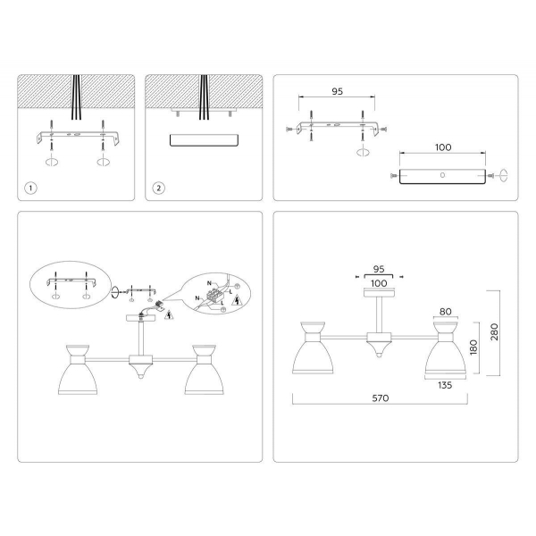 Потолочная люстра Ambrella light Traditional Modern Homy TR3177