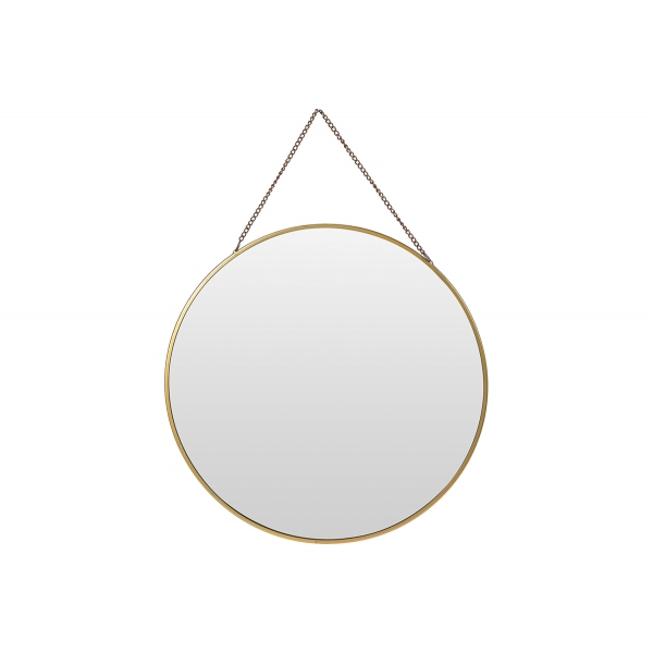 C37008250 Зеркало на подвесе в золотой металл. раме d29см