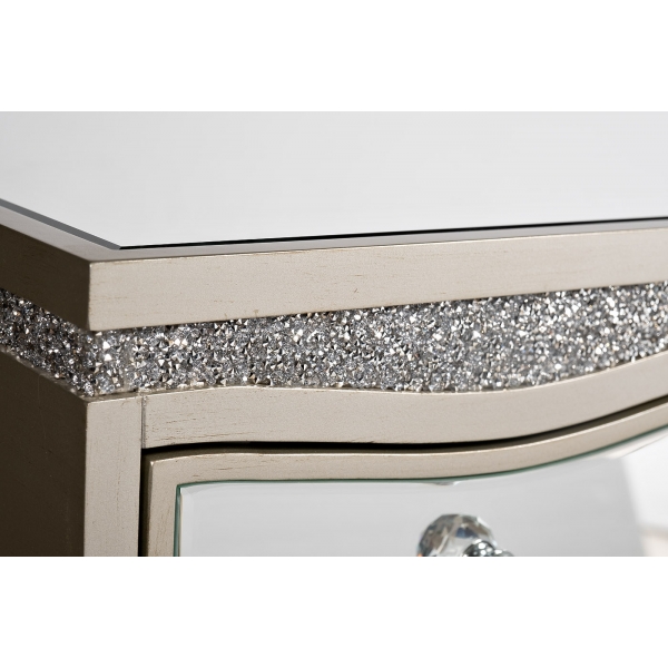 KFG127 Столик туалетный 5 ящ. отделка зеркальная 120*45*79см