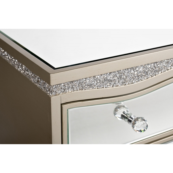 KFG127 Столик туалетный 5 ящ. отделка зеркальная 120*45*79см