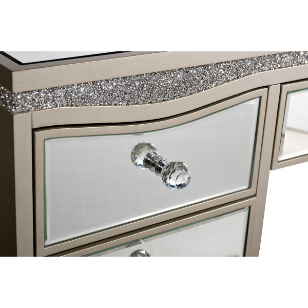 KFG127 Столик туалетный 5 ящ. отделка зеркальная 120*45*79см