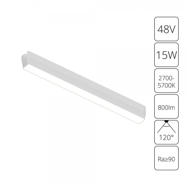 Трековый светодиодный светильник Arte Lamp Rapid A2968PL-1WH