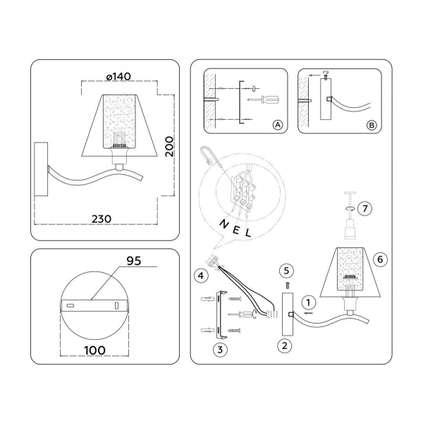 Бра Ambrella Light High Light Modern LH57095