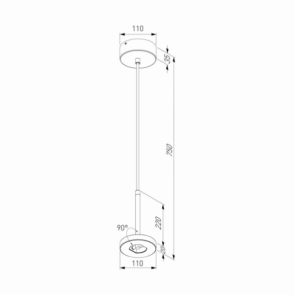 Уличный подвесной светодиодный светильник Elektrostandard Verano 35185/H a068591