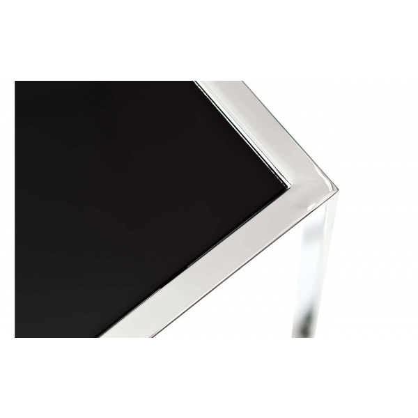 13RXNT5076L-SILVER Стол журнальный 50*45*49 черный/серебро