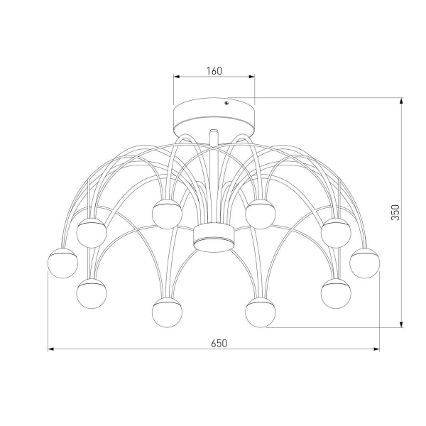 Потолочная светодиодная люстра Eurosvet Ragno 90031/10 LED золото