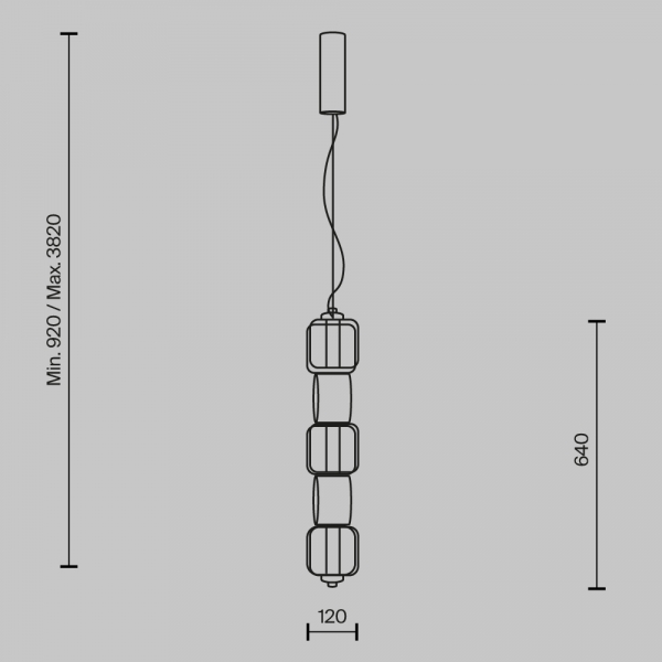 Подвесной светильник Maytoni MOD381PL-L30CH3K