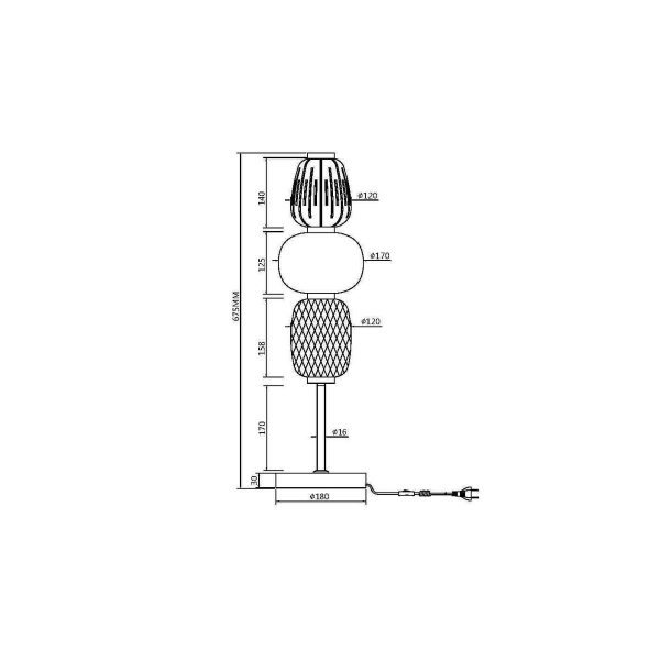 Настольная лампа Maytoni Pattern MOD267TL-L28CH3K