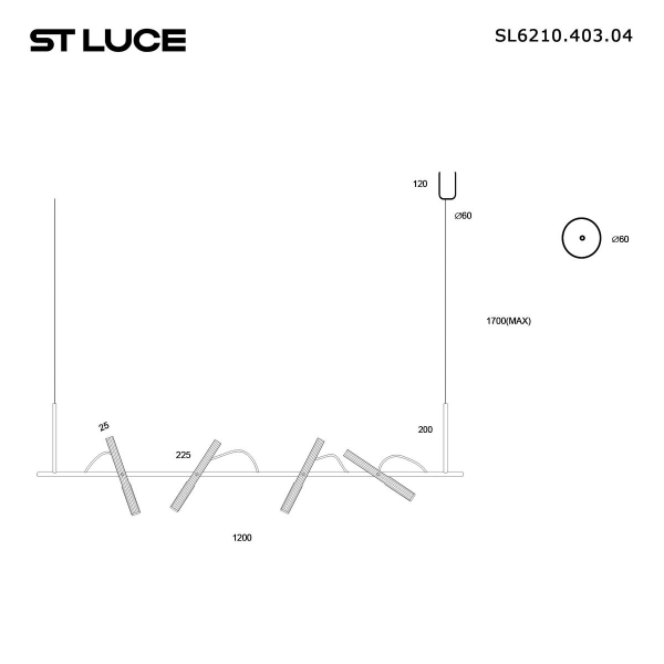 Подвесной светодиодный светильник ST Luce Lilt SL6210.403.04