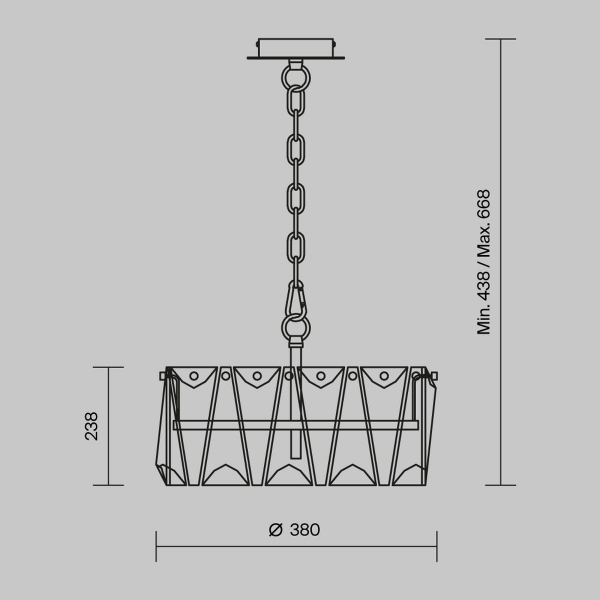 Подвесная люстра Maytoni Puntes MOD043PL-04CH