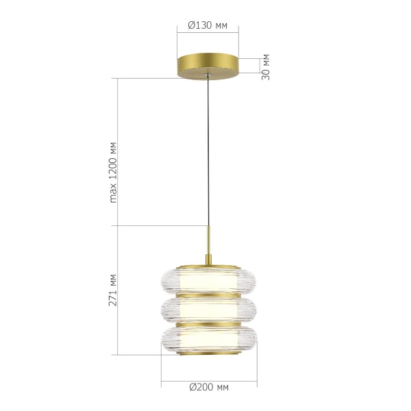 Подвесной светодиодный светильник ST Luce Frittela SL6239.203.03