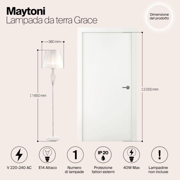 Торшер Maytoni Grace ARM247-11-G