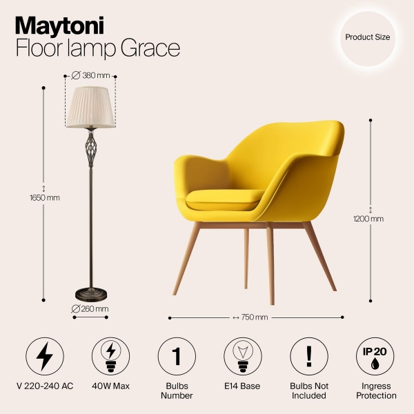 Торшер Maytoni Grace RC247-FL-01-R