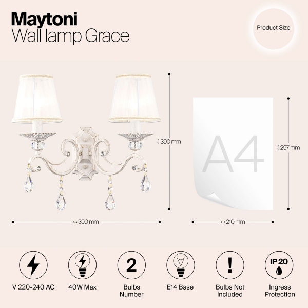 Бра Maytoni Grace ARM247-02-G