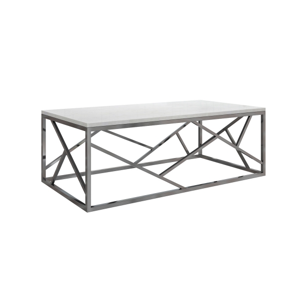 GY-CT2051214BLSM Стол журнальный иск.мрамор/темн.хром 60*120*40