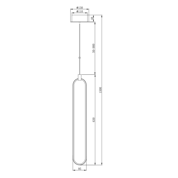 Подвесной светодиодный светильник Maytoni Chain MOD017PL-L13G