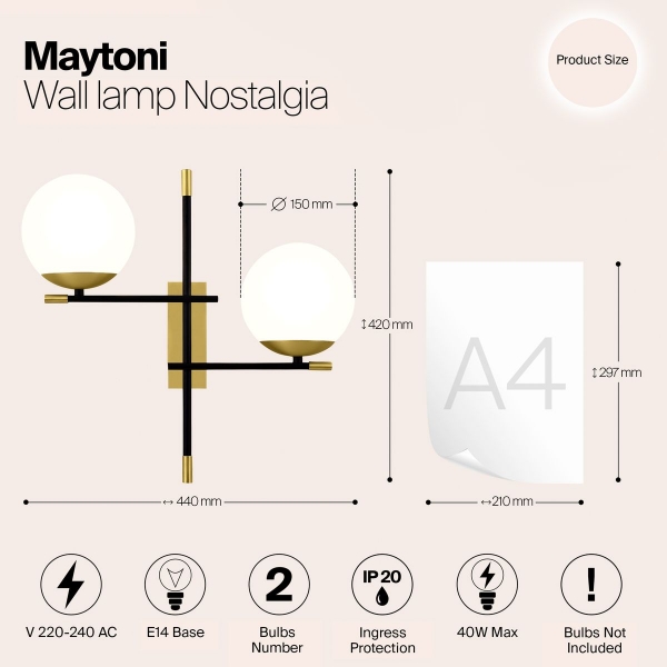 Бра Maytoni Nostalgia MOD048WL-02G