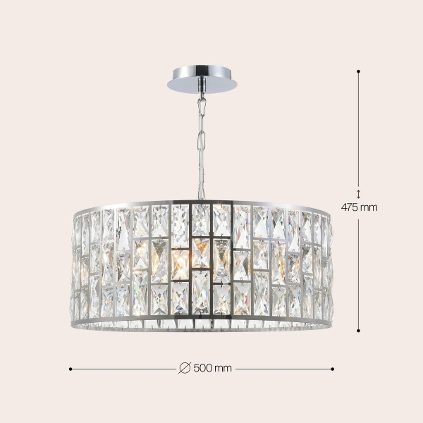 Подвесная люстра Maytoni Gelid MOD184-PL-04-CH