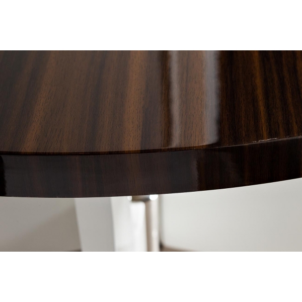 31PL-28DT Стол обеденный круглый столешница коричн. 150*150*76см