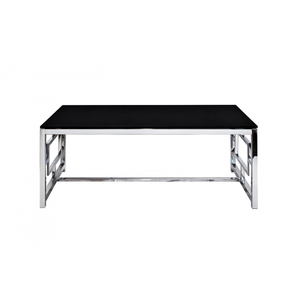 GY-CT2051212 Стол журнальный черн.стекло/хром 60*120*45см