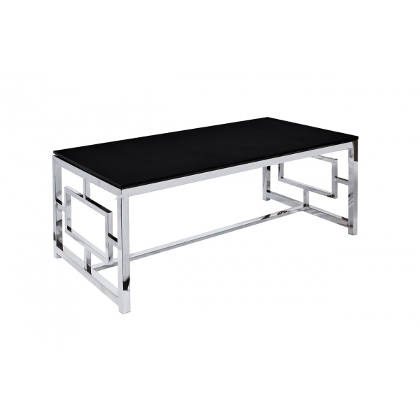 GY-CT2051212 Стол журнальный черн.стекло/хром 60*120*45см