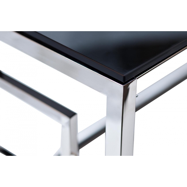 GY-CT2051212 Стол журнальный черн.стекло/хром 60*120*45см