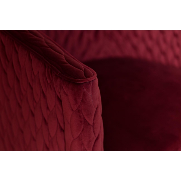 FC-32RE Кресло стеганое велюр красный 60*68*84см