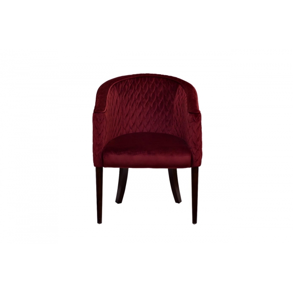 FC-32RE Кресло стеганое велюр красный 60*68*84см