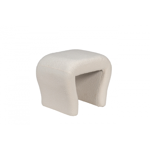 GY-08717 Банкетка букле белый d54*40,5*45,5см