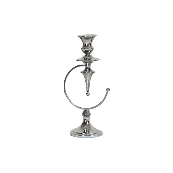 2K230190 Подсвечник silver 21x15x46