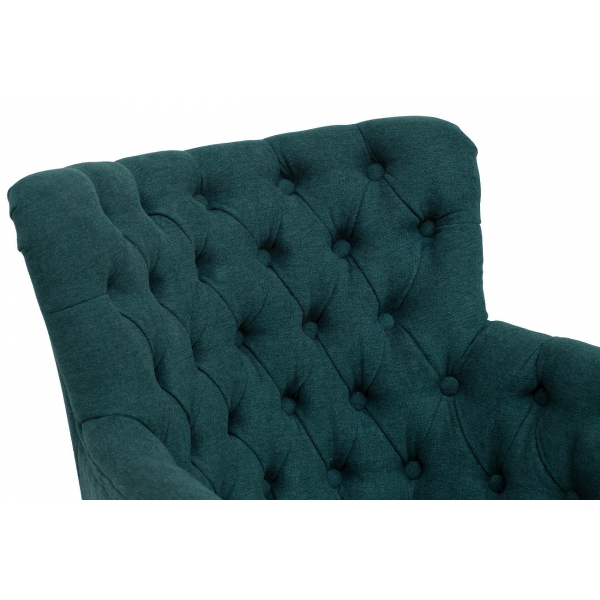 PJC741-PJ618 Кресло велюр синий/бирюзовый 64*70,5*77см