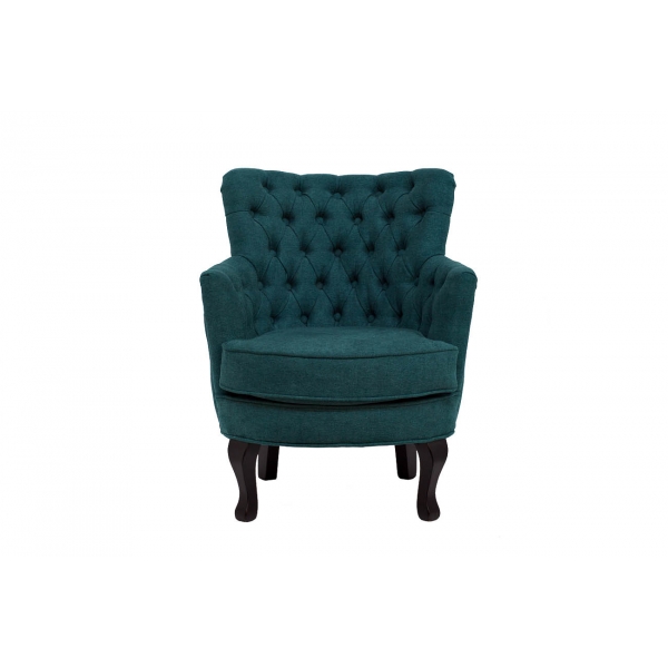 PJC741-PJ618 Кресло велюр синий/бирюзовый 64*70,5*77см