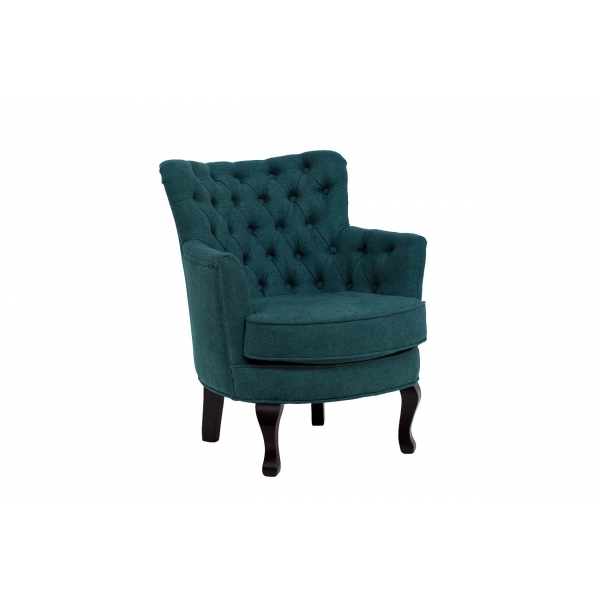 PJC741-PJ618 Кресло велюр синий/бирюзовый 64*70,5*77см