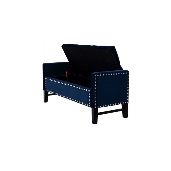 Alice cc-67 Банкетка открывающаяся велюр синий 127*50*56см
