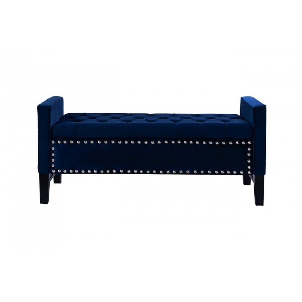 Alice cc-67 Банкетка открывающаяся велюр синий 127*50*56см