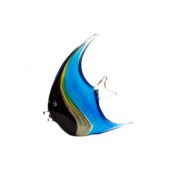 F6104 Статуэтка"Рыба" сине-черная 17,5*4*21см