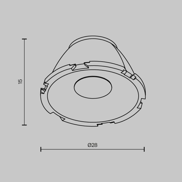 Линза Maytoni Technical Downlight для Alfa LED 36° LensCD28-36