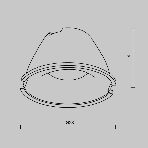 Линза Maytoni Technical Downlight для Alfa LED 24° LensD28-24