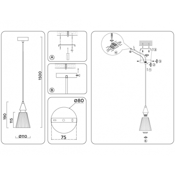 Подвесной светильник Ambrella light High Light LH58111