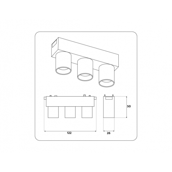 Трековый светодиодный светильник Ambrella light Track System GV1503