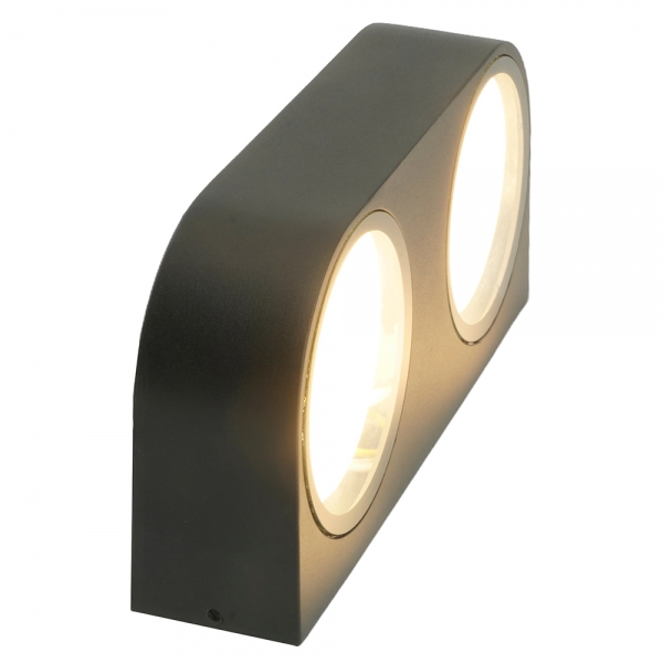 Светильник садово-парковый Feron DH1203,на стену, GX53 230V, черный 51328