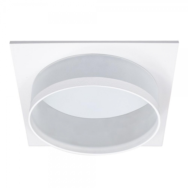 Светильник встраиваемый Feron DL701 потолочный GX70 белый квадрат 51095