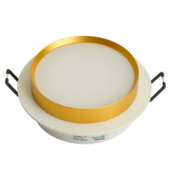 Светильник встраиваемый Feron DL507 потолочный GX53 белый + золото круг 51354
