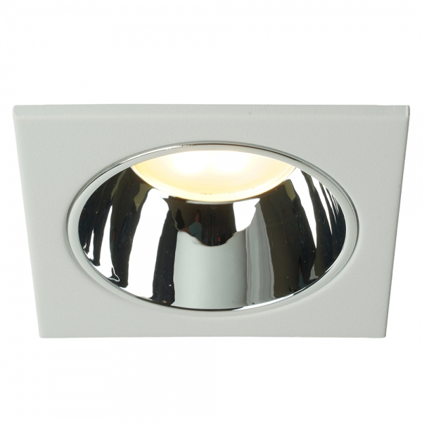 Светильник встраиваемый Feron DL3112 потолочный MR16 G5.3 белый + хром 51406